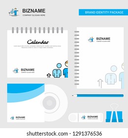 Avatar Logo, Calendar Template, CD Cover, Diary and USB Brand Stationary Package Design Vector Template