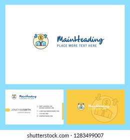 Avatar  Logo design with Tagline & Front and Back Busienss Card Template. Vector Creative Design