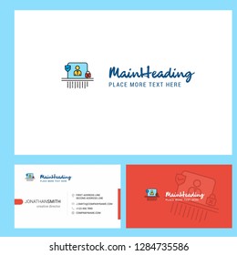 Avatar Logo design with Tagline & Front and Back Busienss Card Template. Vector Creative Design