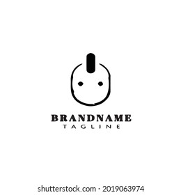 plantilla de dibujos animados de iconos de logotipo de avatar ilustración vectorial moderna