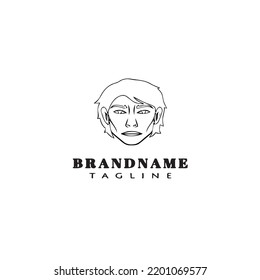 plantilla de dibujos animados de iconos de logotipo de avatar ilustración vectorial moderna