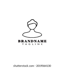 avatar logo icon design template modern vector person