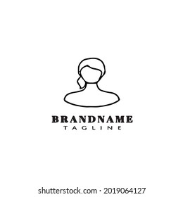 plantilla de diseño de estilo de logotipo avatar ilustración vectorial moderna