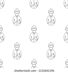 avatar lumberjack icon. Element of Avatars icon for mobile concept and web apps. Pattern repeat seamless avatar lumberjack icon. Can be used for web and mobile on white background