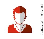 Avatar male concept represented by man head and torso silhouette icon. Isolated and flat illustration