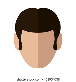 Avatar male concept represented by Man head icon. Isolated and flat illustration