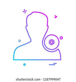 Avatar male icon design vector