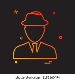 Avatar male icon design vector