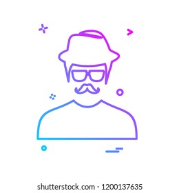 Avatar male icon design vector