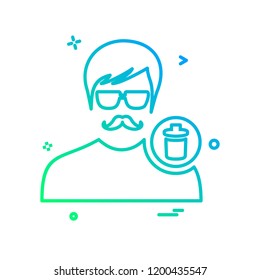 Avatar male icon design vector