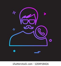 Avatar male icon design vector