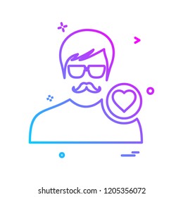 Avatar male icon design vector