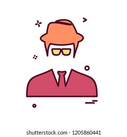 Avatar male icon design vector