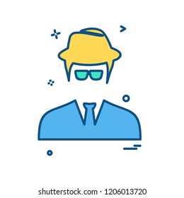 Avatar male icon design vector