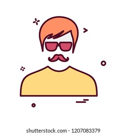 Avatar male icon design vector