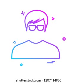Avatar male icon design vector