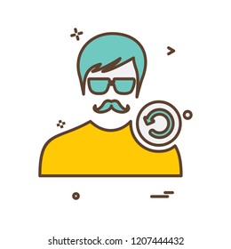 Avatar male icon design vector