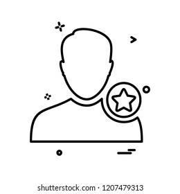 Avatar male icon design vector