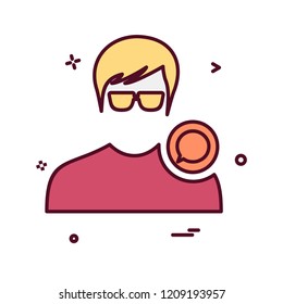Avatar male icon design vector