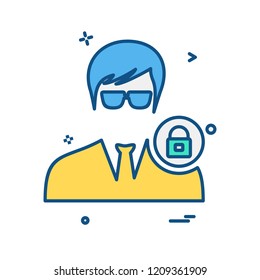 Avatar male icon design vector