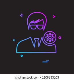 Avatar male icon design vector