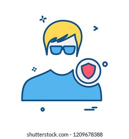 Avatar male icon design vector