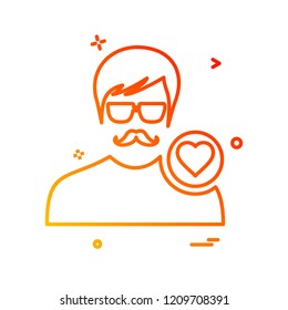 Avatar male icon design vector