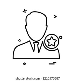 Avatar male icon design vector