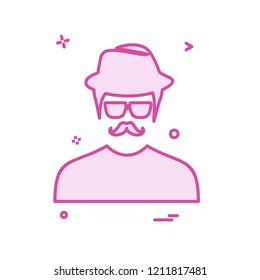 Avatar male icon design vector