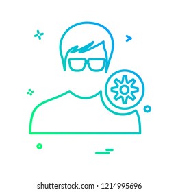 Avatar male icon design vector