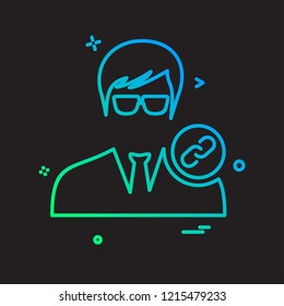 Avatar male icon design vector