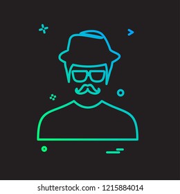 Avatar male icon design vector