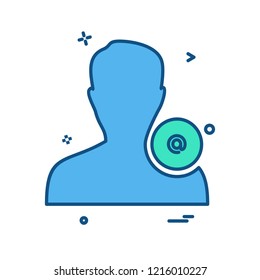 Avatar male icon design vector
