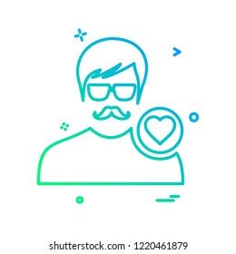 Avatar male icon design vector