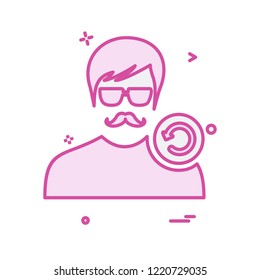 Avatar male icon design vector