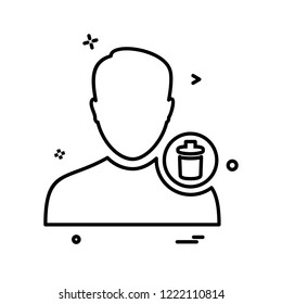 Avatar male icon design vector