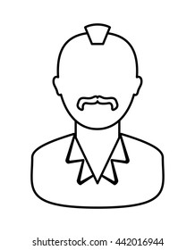 Avatar male icon. Man design. vector graphic