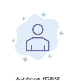 Avatar, Male, People, Profile Blue Icon on Abstract Cloud Background