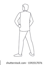 Avatar man of back design, Boy male person people human social media and portrait theme Vector illustration