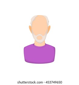 Avatar man with beard icon in cartoon style isolated on white background. People symbol
