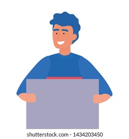 Avatar man with board design Avatar man with board design