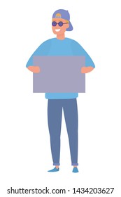 Avatar man with board design