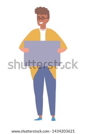 Avatar man with board design