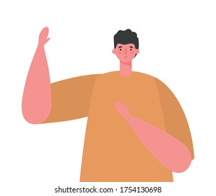Avatar man cartoon design, Boy male person people human social media and portrait theme Vector illustration