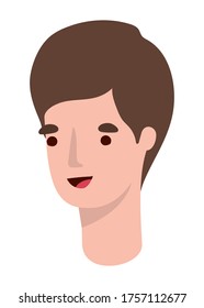 Diseño de dibujos animados de Avatar man, Hombre de niño, medios sociales humanos y retrato Tema de la ilustración vectorial