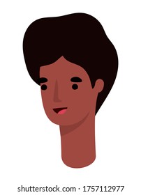 Avatar man cartoon design, Boy male person people human social media and portrait theme Vector illustration