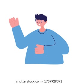 Avatar man Cartoon Design, Boy männliche Person Menschen menschliche soziale Medien und Porträt Thema Vektorgrafik