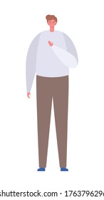 Avatar man cartoon design, Boy male person people human social media and portrait theme Vector illustration