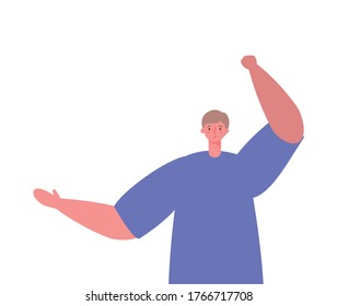 Avatar man cartoon design, Boy male person people human social media and portrait theme Vector illustration