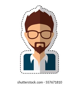 avatar man casual style vector illustration design